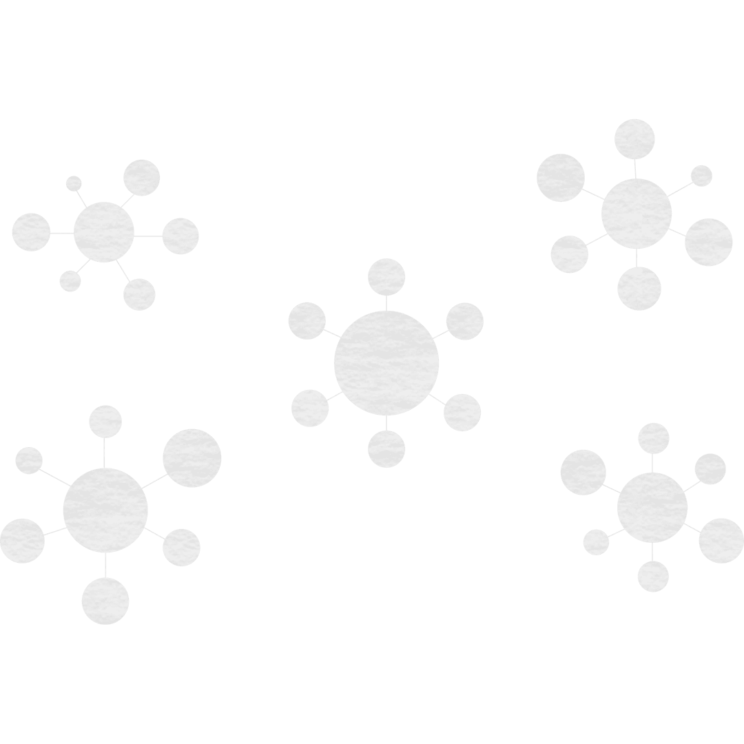 Abstract Molecule Shapes on Transparent Background Illustration