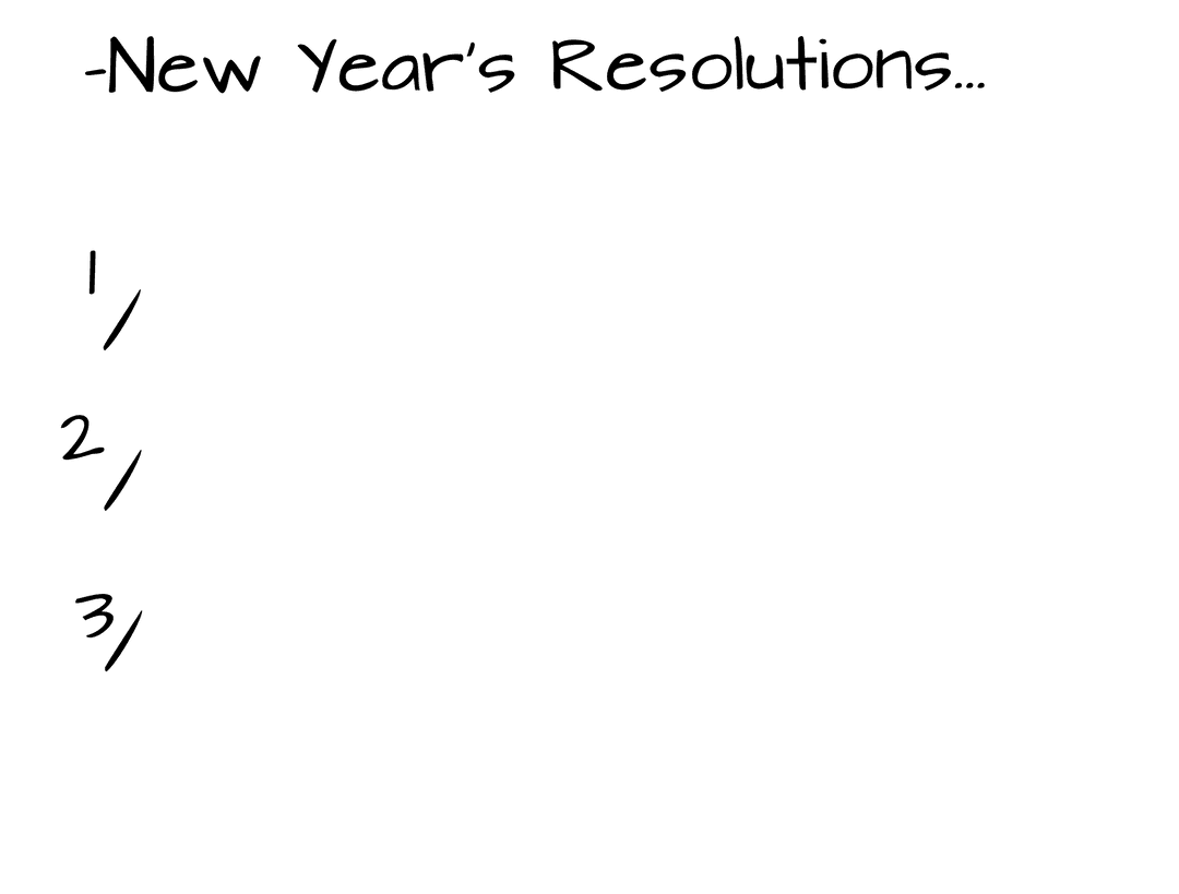 Transparent Vector Illustration of Goals and Resolutions List