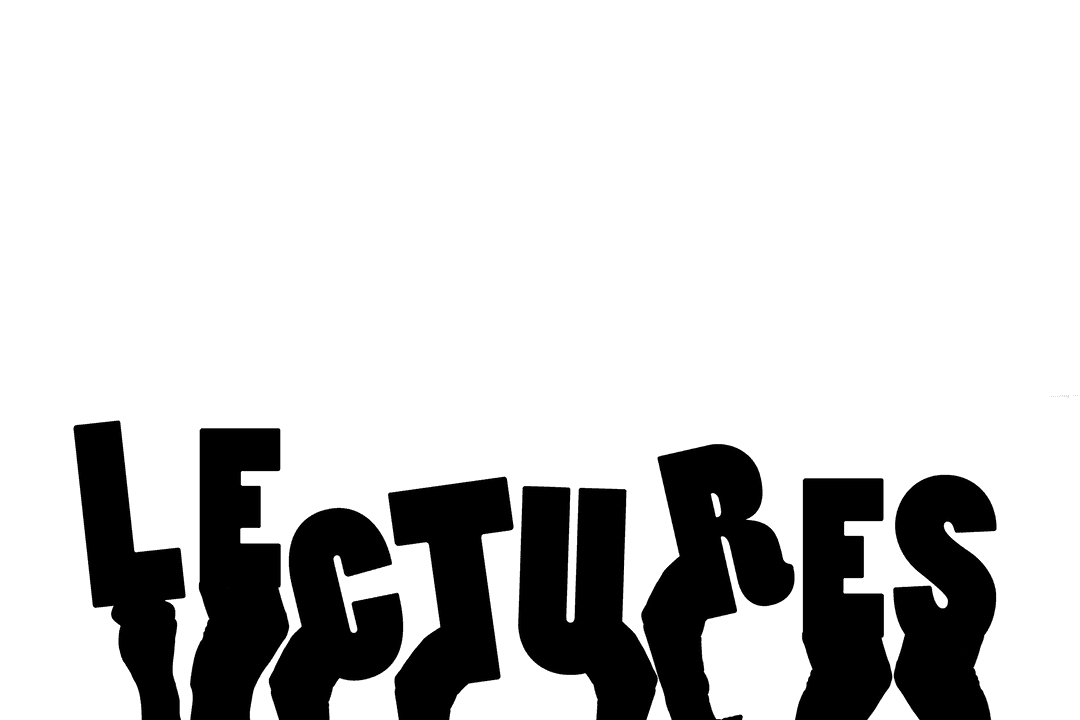 Educational Lectures Text with Transparent Hands Illustration