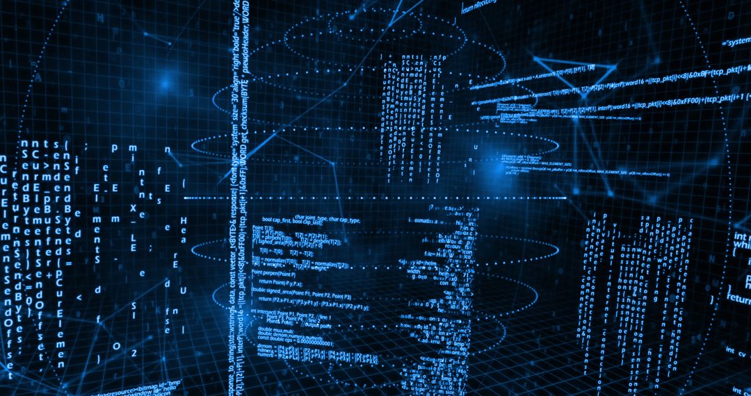 Futuristic Digital Data Network and Global Connections