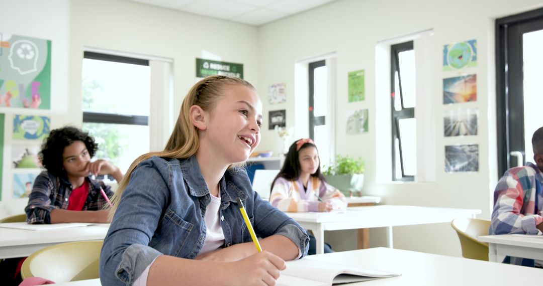 Diverse Classroom Setting with Engaged Students Participating