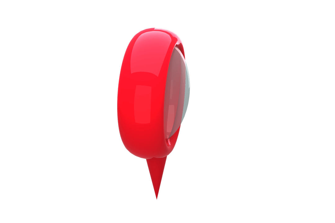 Red Transparent 3D Map Marker Location Point Icon