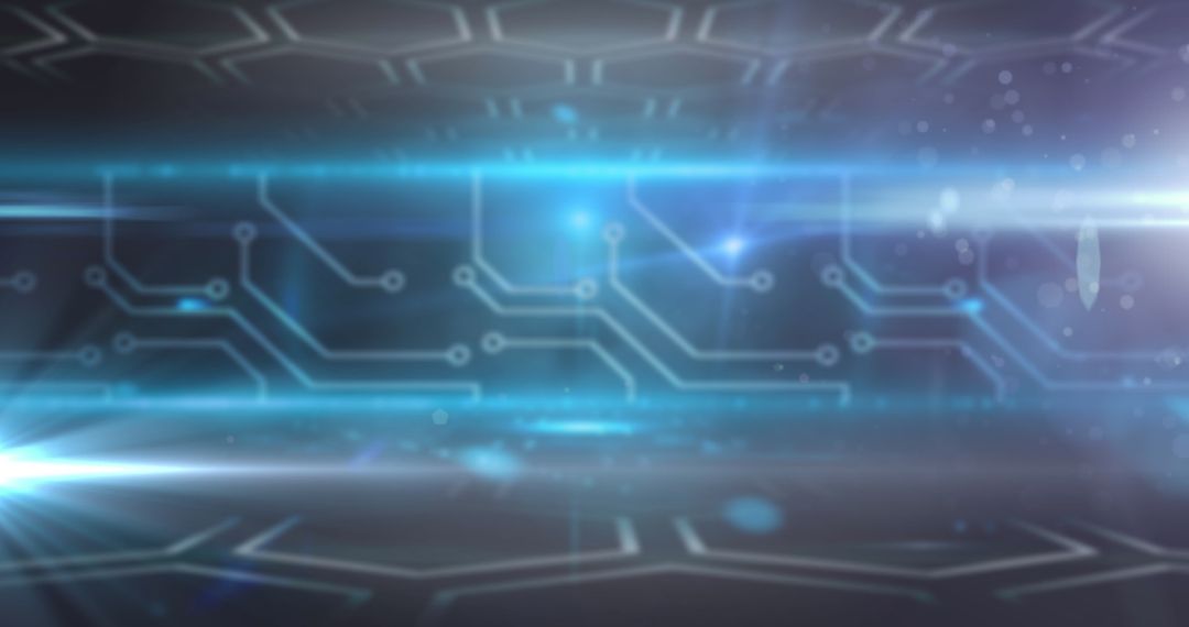 Futuristic Circuit Board with Network Connections