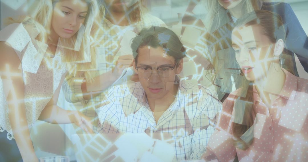 Dynamic Team Analyzing Data with Digital Projection