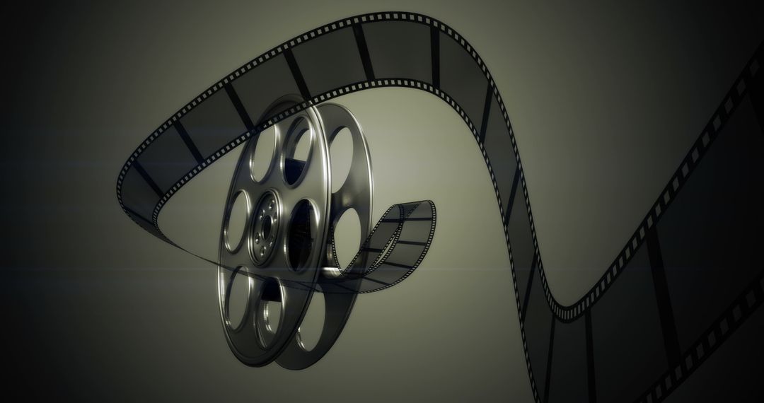 Classic Film Reel With Winding Celluloid Film - Free Images, Stock Photos and Pictures on Pikwizard.com