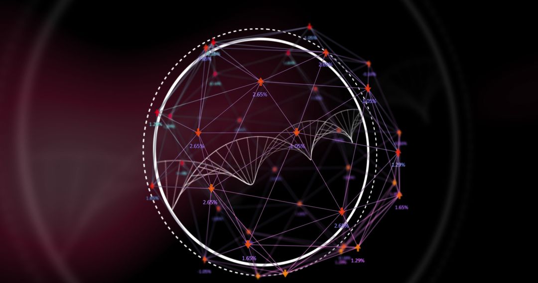Digital dna structure with globe and network connections