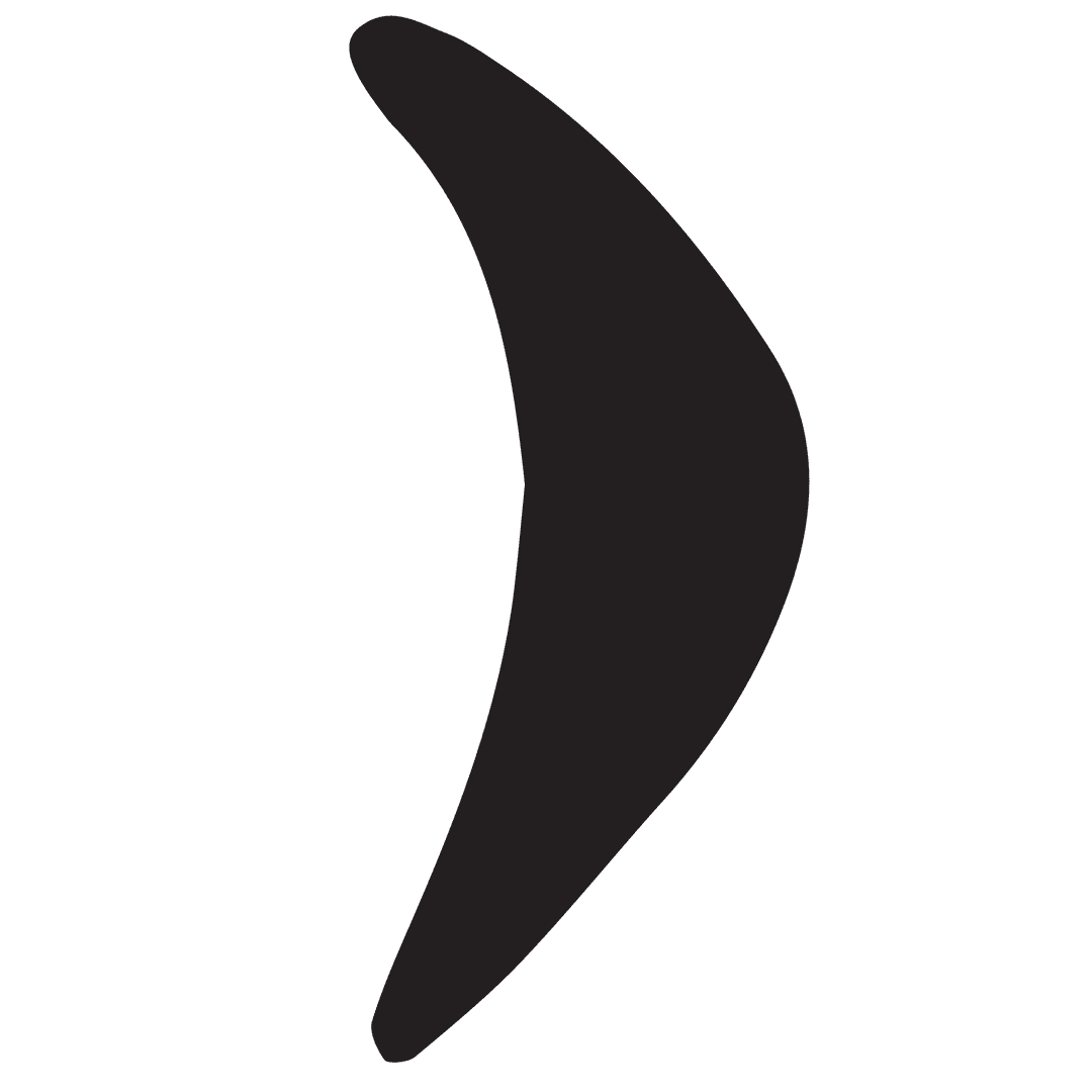 Curvy Black Arrow Right on Transparent Background