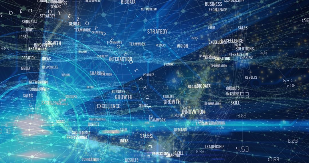 Digital Network Mesh Depicting Global Connectivity