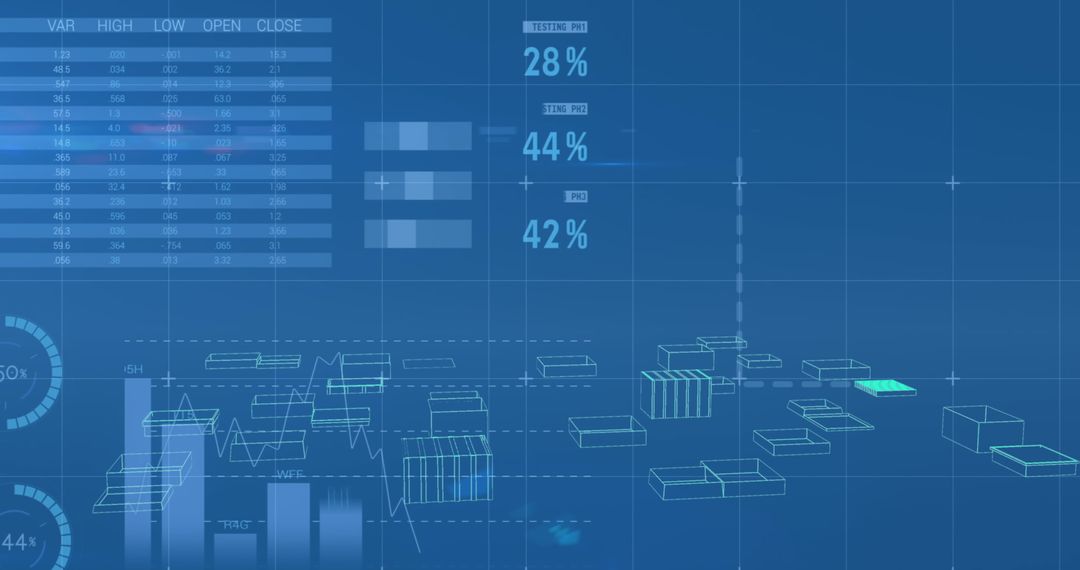 Digital Cityscape and Data Overlay with Futuristic Interface - Free Images, Stock Photos and Pictures on Pikwizard.com
