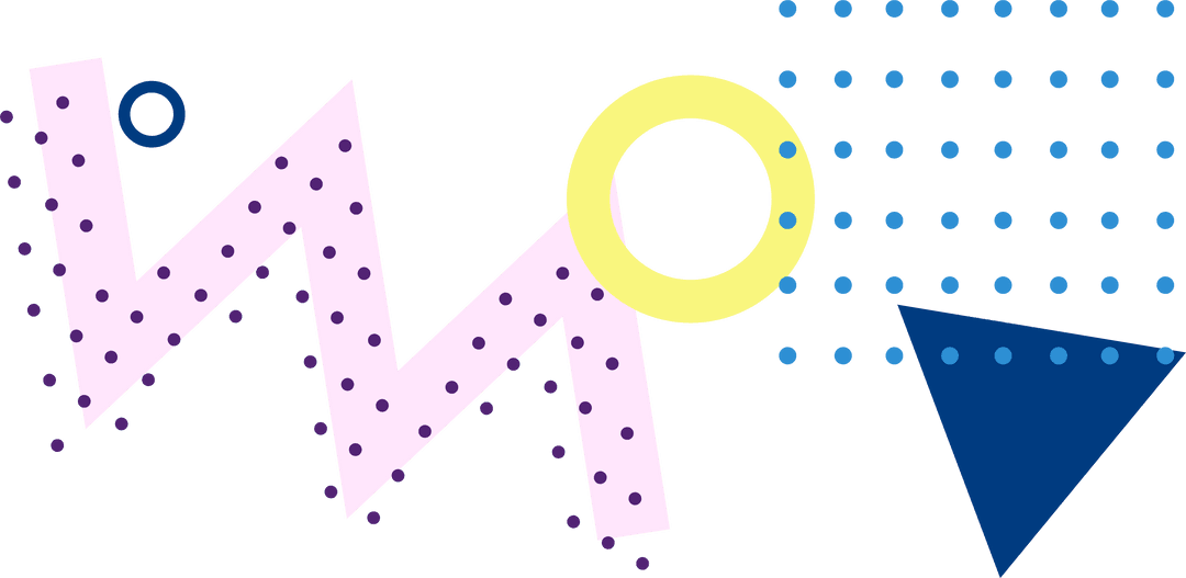 Transparent Geometric Abstract Design with Zigzag and Rings