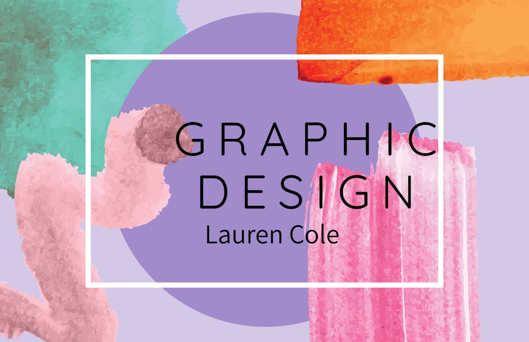 Creative Graphic Design Template with Abstract Watercolor Textures