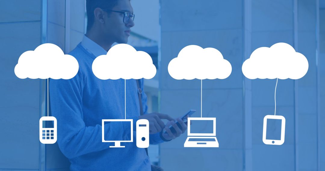 Global Cloud Computing Technology Concept with Devices - Free Images, Stock Photos and Pictures on Pikwizard.com