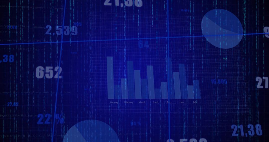 Data Visualization Digital Interface with Bar Chart Analytics