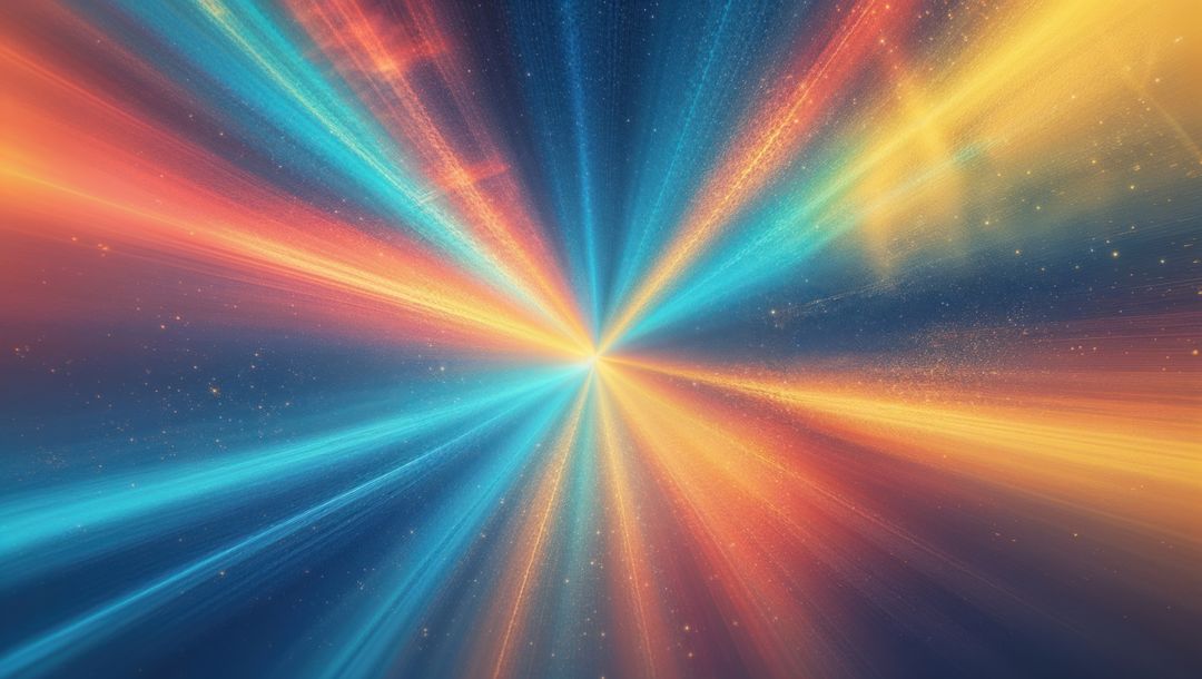 Radiating Neon Burst Creating Vibrant Cosmic Energy Effect