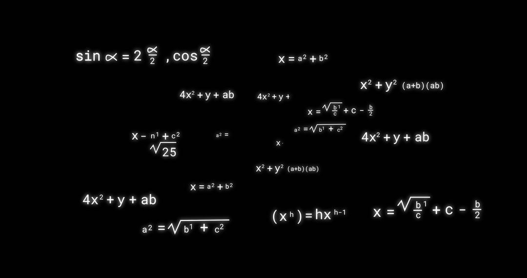 Complex Mathematical Equations on Dark Background