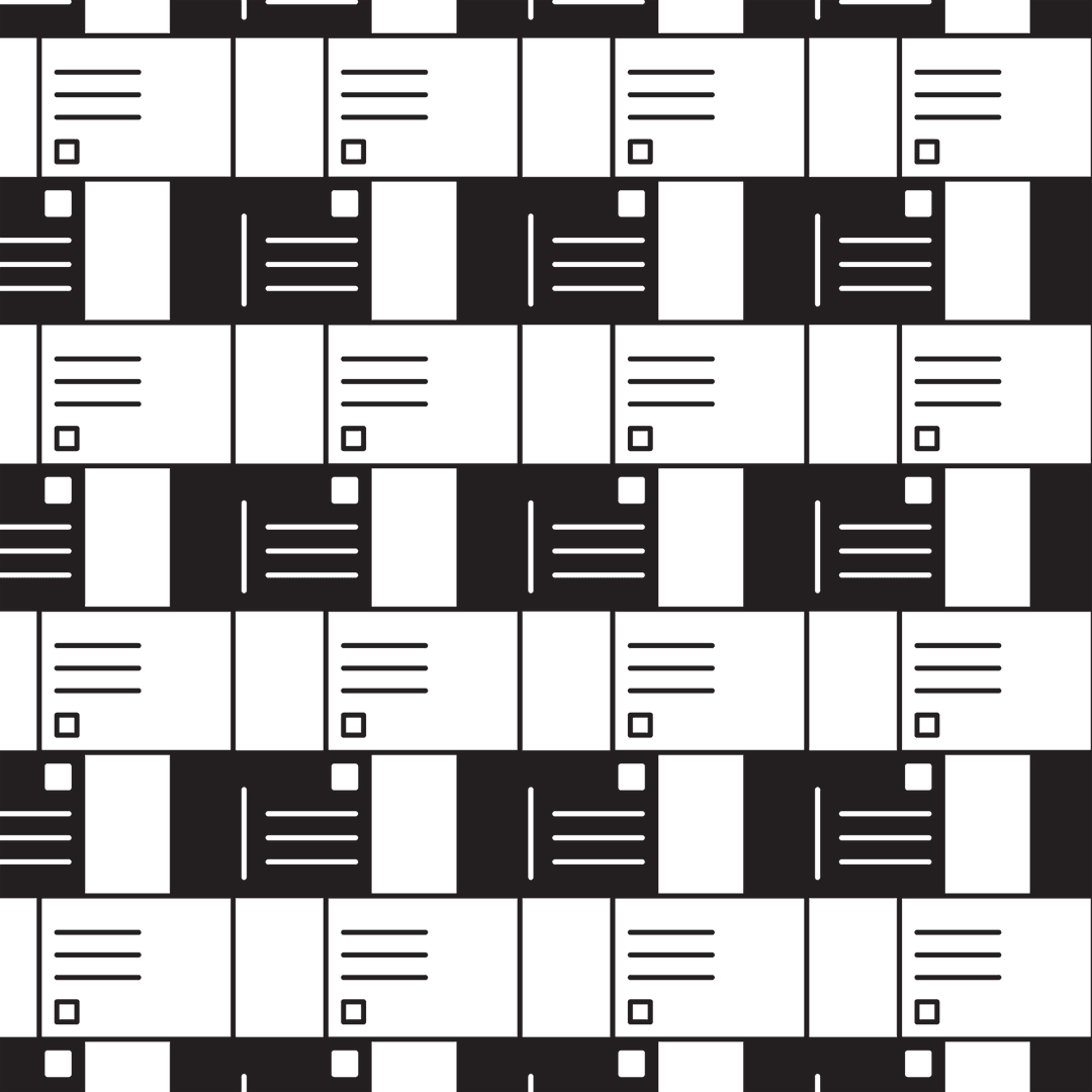 Transparent Pattern of Posts in Black Silhouette