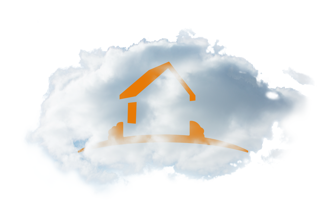 Transparent Symbol of a House on Cloud for Real Estate and Cloud Computing - Download Free Stock Images Pikwizard.com