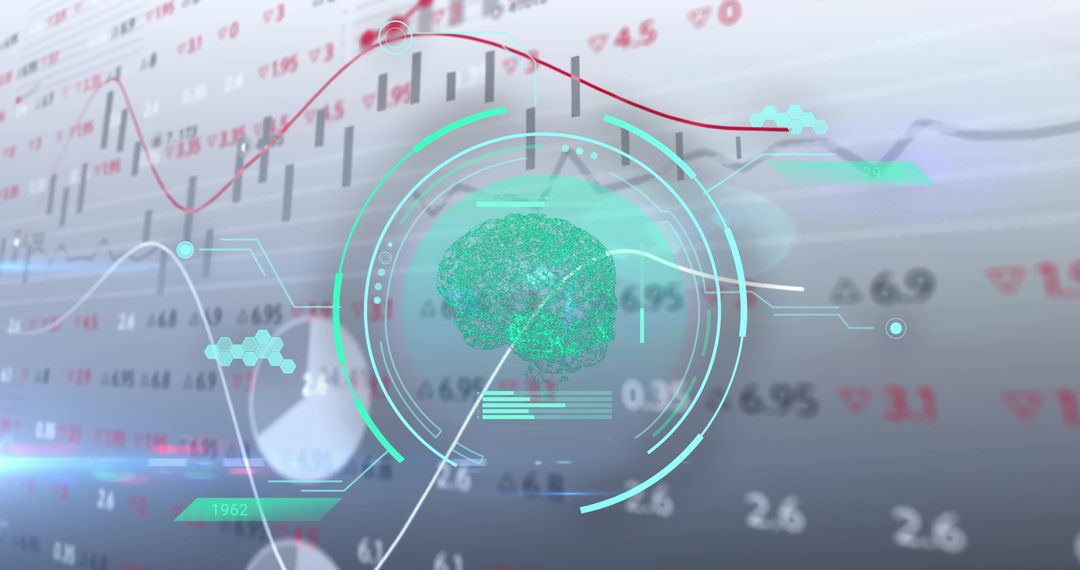 Futuristic Data Visualization with Science Interface Elements