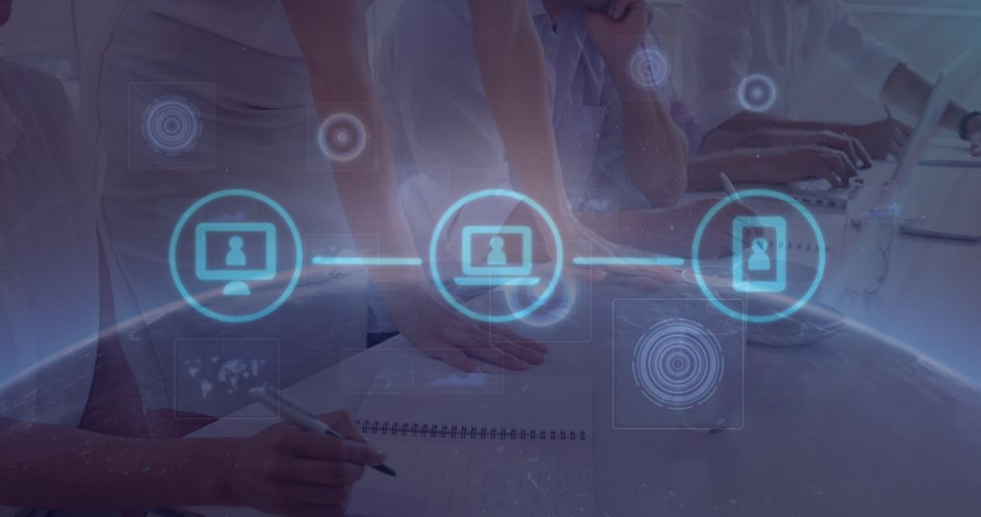 Business Networking Technology Concept with Connections