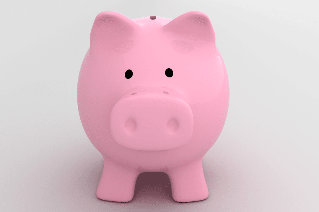 Digital Illustration of Piggy Bank on Transparent Background