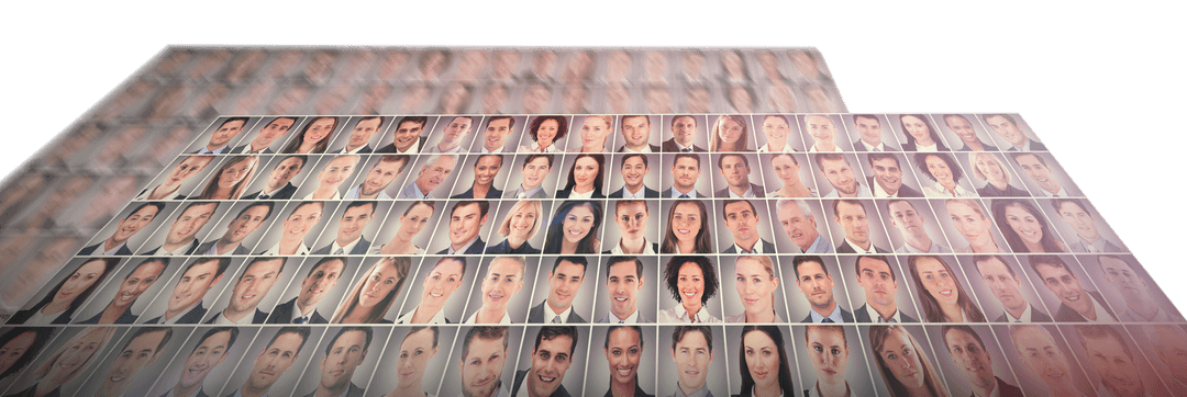 Transparent Background of Diverse Business Portraits Collection