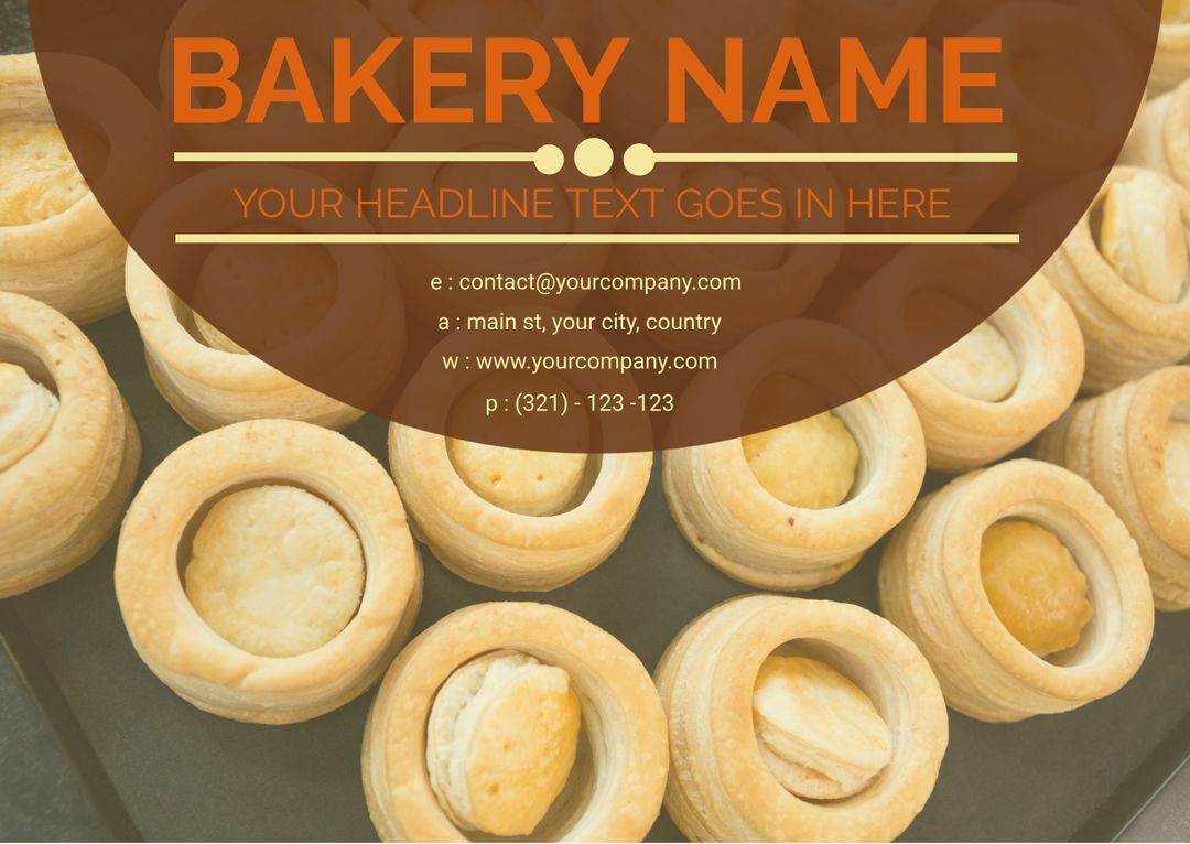 Golden Pastry Template for Bakery Promotion Design