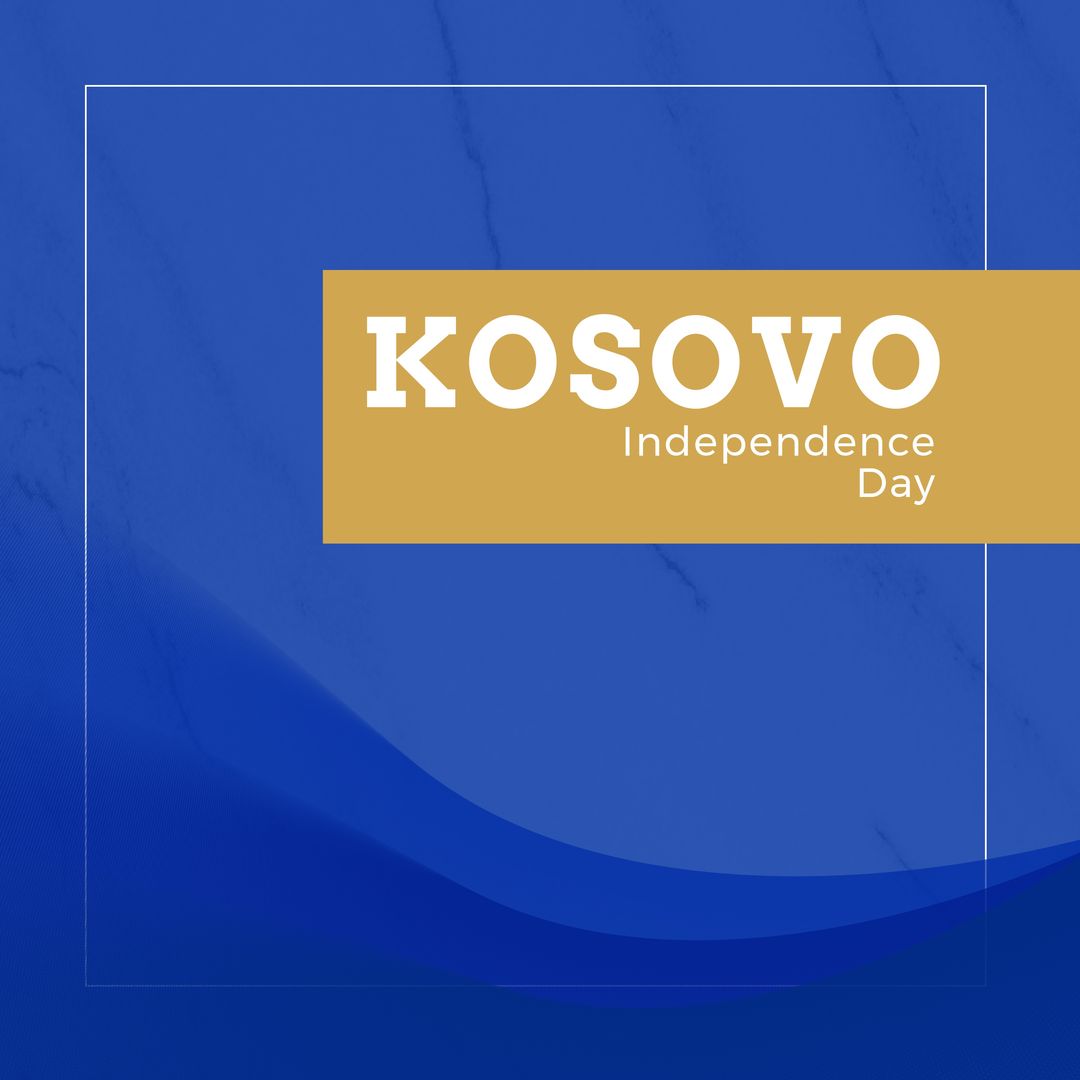 Kosovo Independence Day Graphic with Text and Shapes - Download Free Stock Templates Pikwizard.com