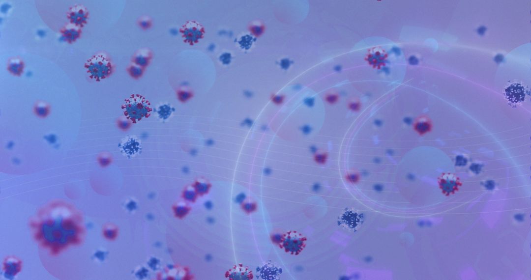 Digital Representation of Coronavirus With Abstract Background