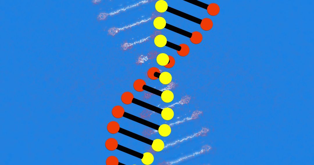 Colorful DNA Helix on Vibrant Background