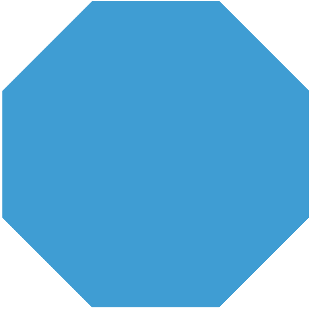 Transparent Blue Octagon Shape with Copy Space PNG
