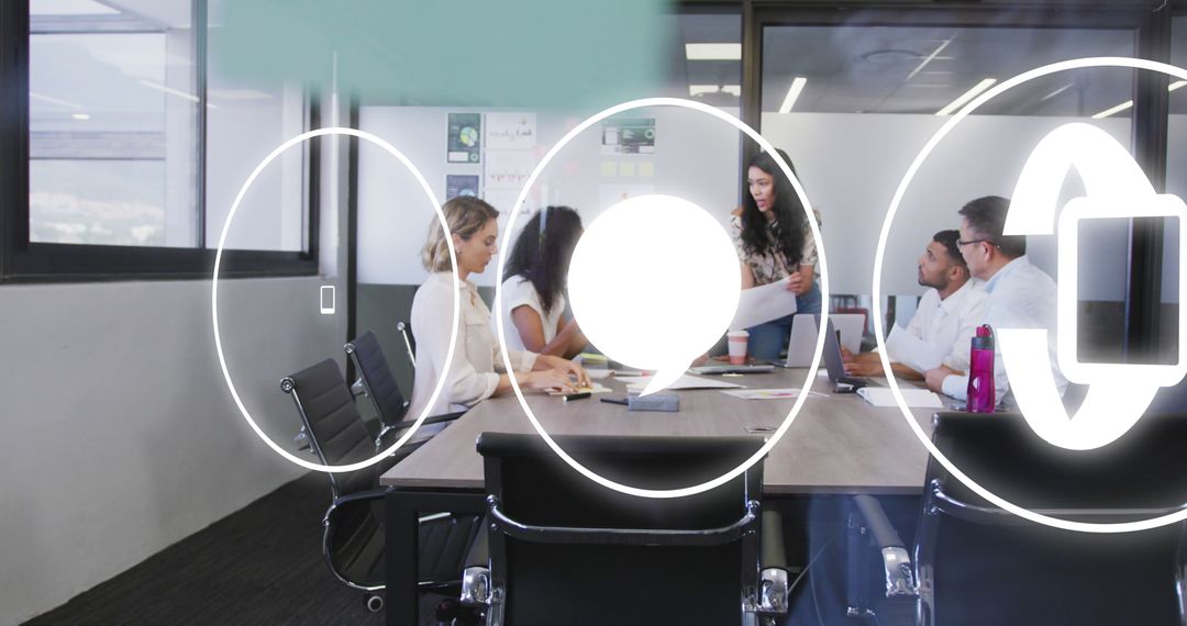 Diverse Business Team Discussing Technology Solutions