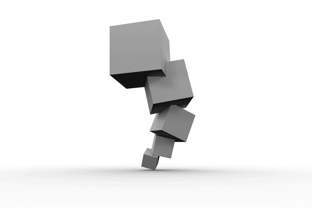 Transparent Stacked Gray Boxes Vector on Transparent Background