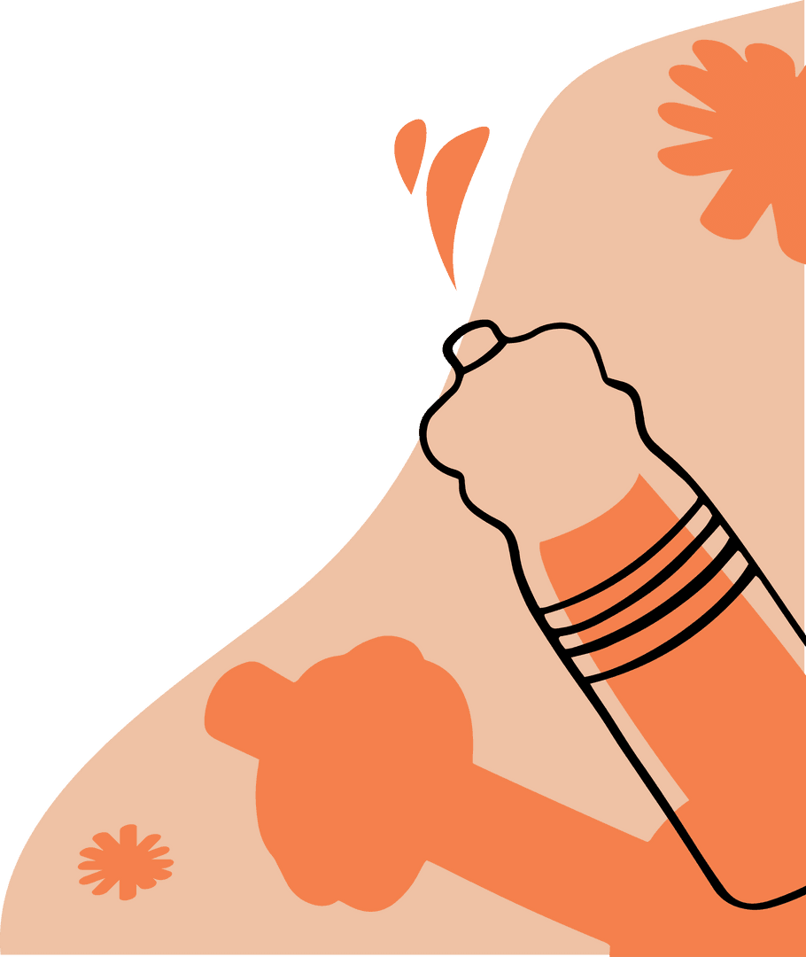 Transparent Abstract Fist Bump Illustration on Floral Pattern