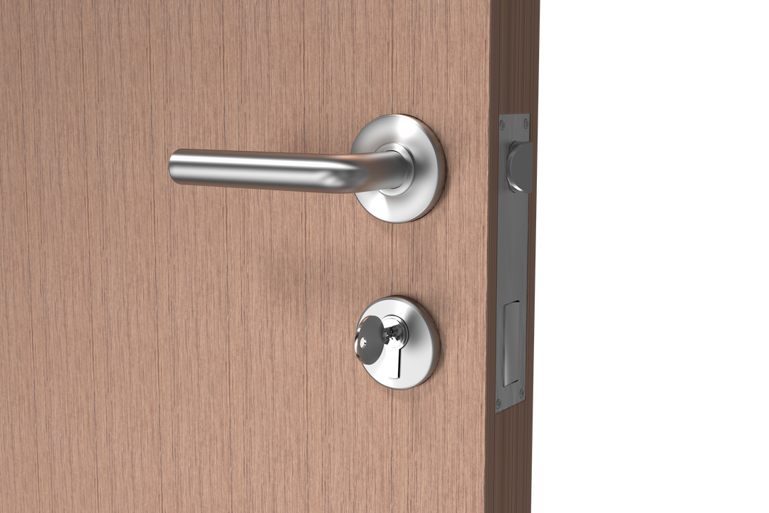 Transparent Wooden Brown Door with Metal Doorknob and Keyhole - Download Free Stock Images Pikwizard.com