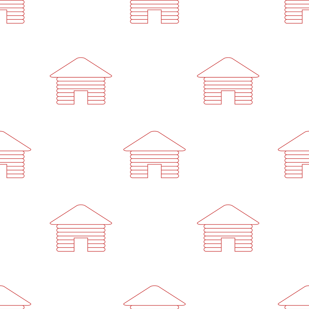 Seamless transparent red house pattern vector design