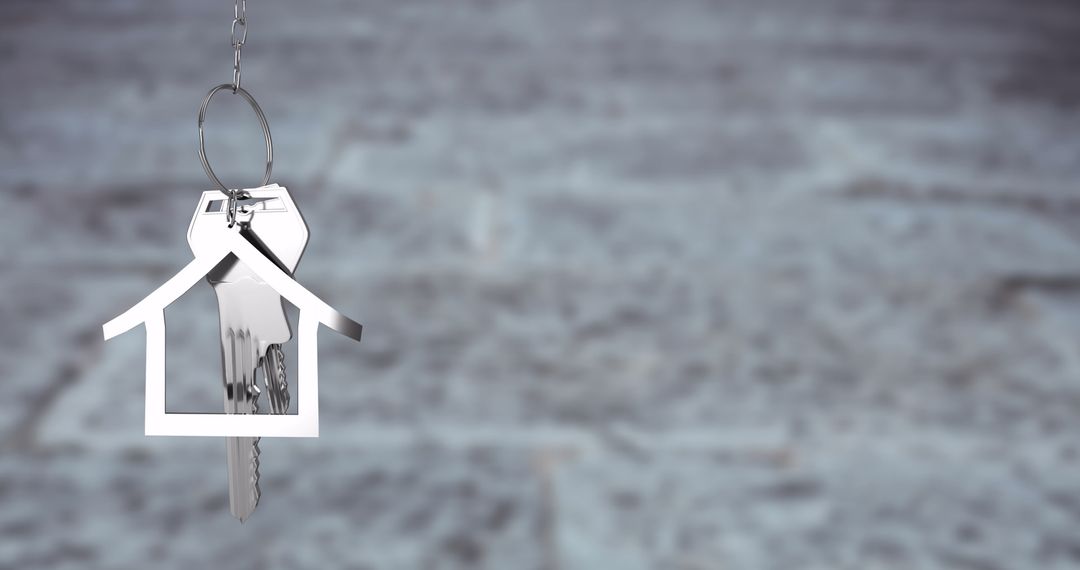 House Keychain Symbolizing Home Ownership and Security