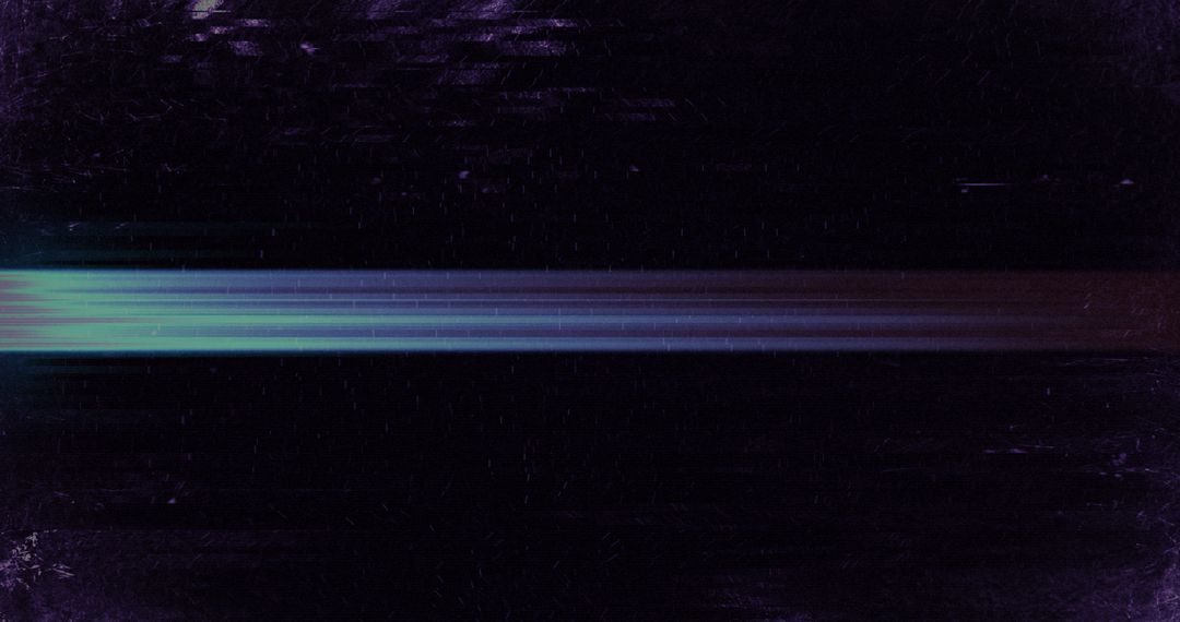 Abstract Blue Light Trails with Glitch Effect