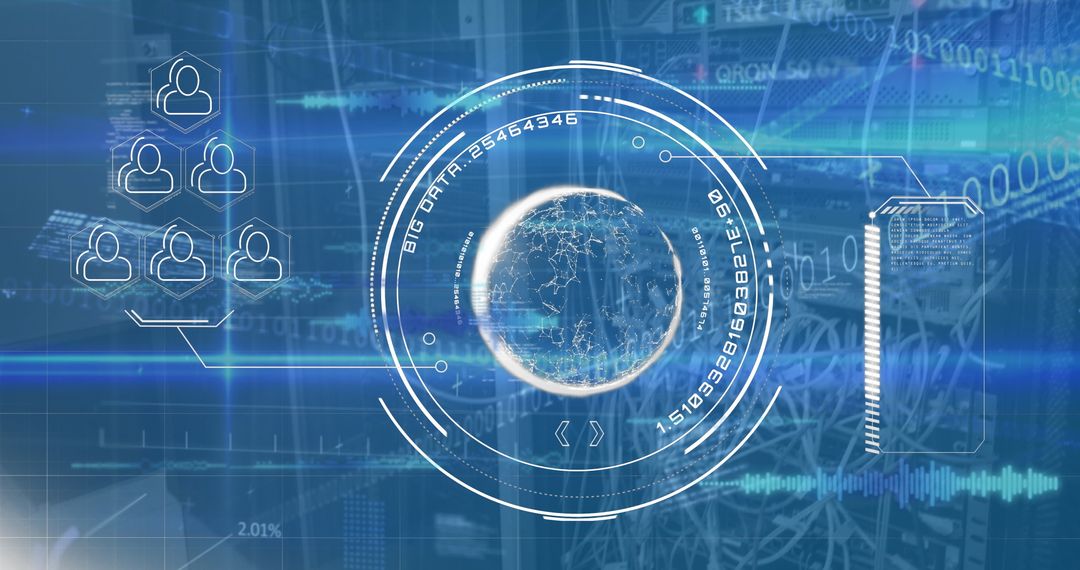 advanced global data processing with digital interfaces - Free Images, Stock Photos and Pictures on Pikwizard.com