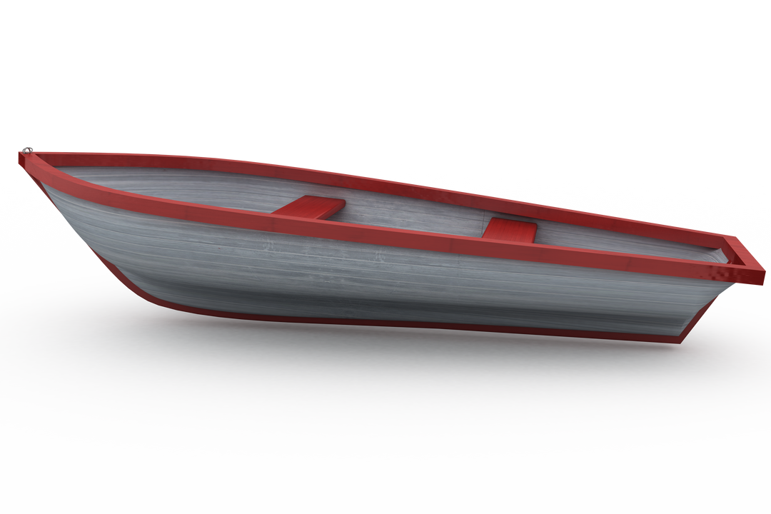 Transparent Red and White Painted Boat Isolated on White Background - Download Free Stock Images Pikwizard.com