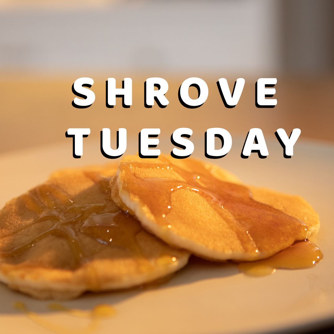 Shrove Tuesday Pancakes with Syrup on Plate - Download Free Stock Templates Pikwizard.com