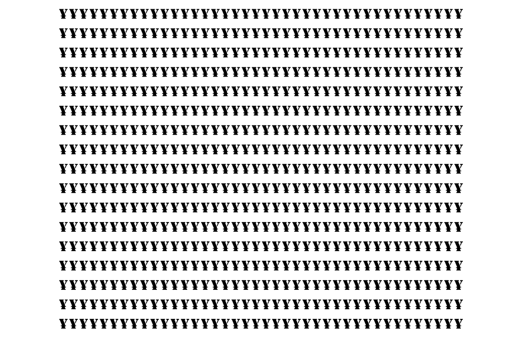 Transparent Yen Currency Symbols in Artistic Arrangement