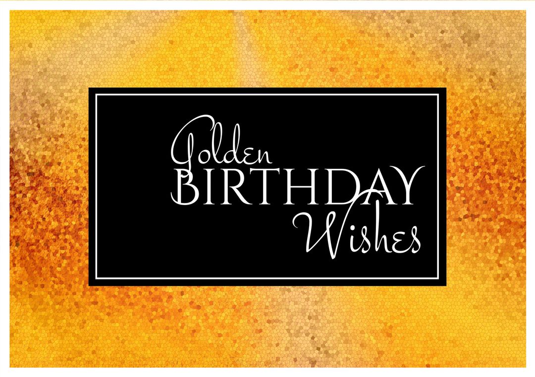 Elegant Golden Birthday Card with Festive Sparkles and Script - Download Free Stock Templates Pikwizard.com