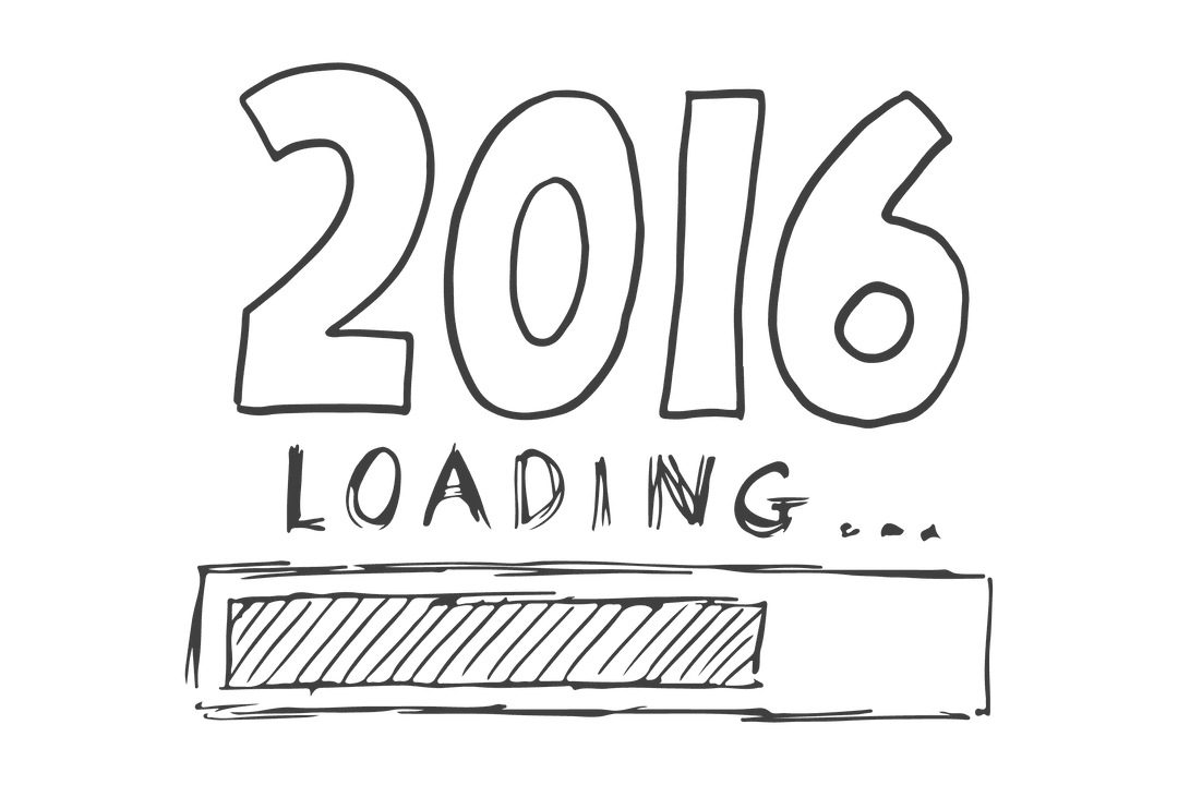2016 Loading Text Illustration on Transparent Background