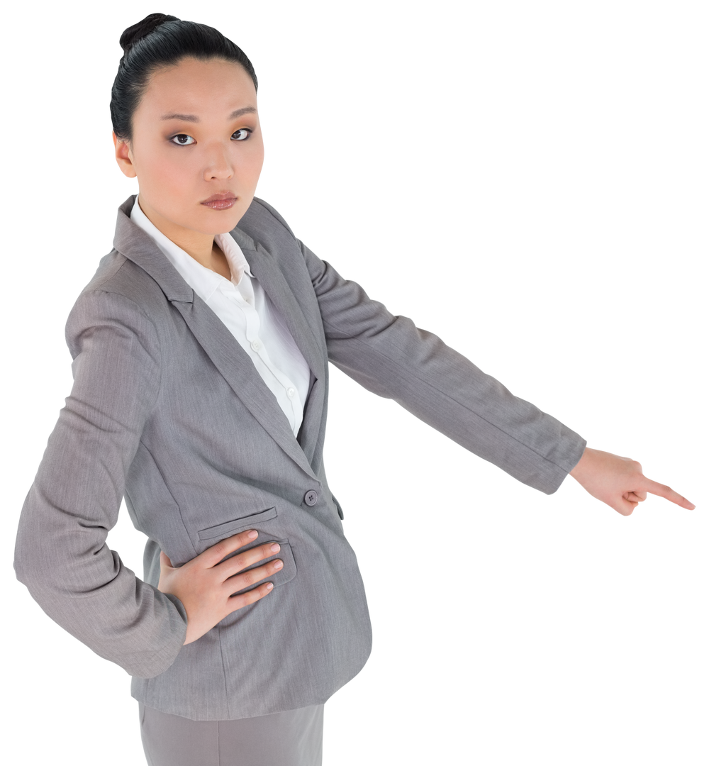 Transparent Background of Businesswoman Pointing, Forward Vision Concept - Download Free Stock Images Pikwizard.com