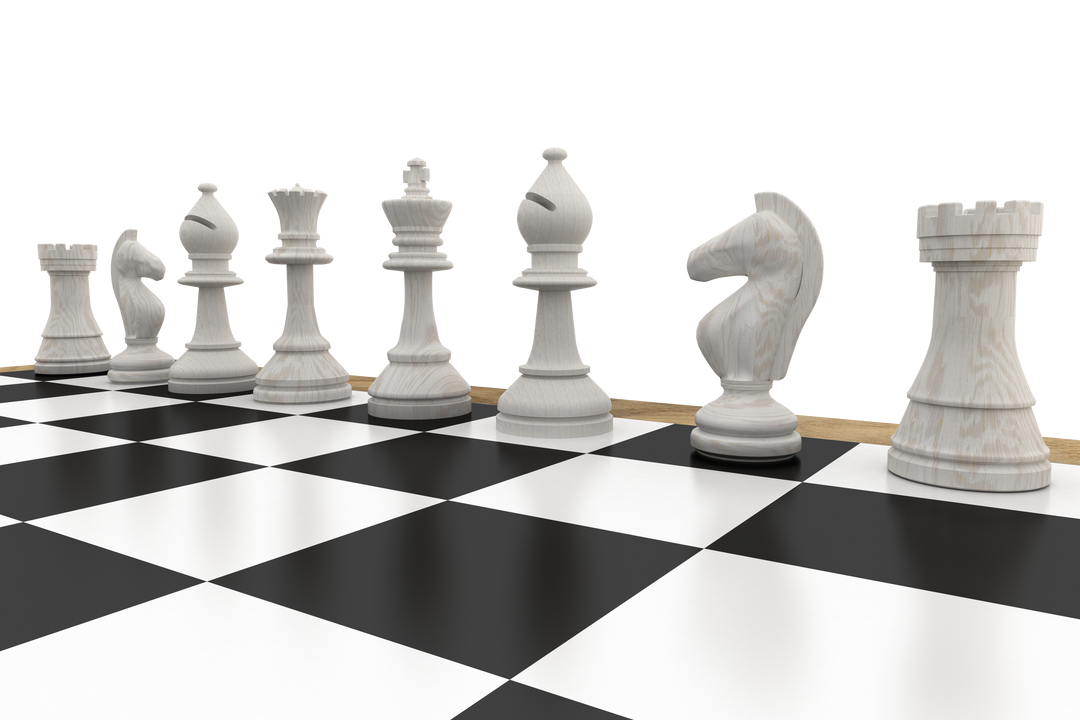 Transparent Chess Pieces Arrangement on Chessboard - Download Free Stock Images Pikwizard.com