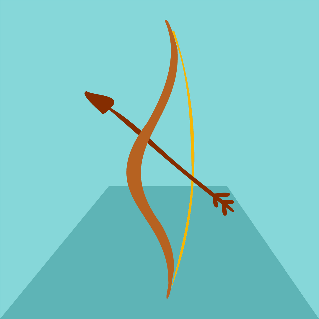 Transparent Background Bow And Arrow Graphic Illustration For Archery Design