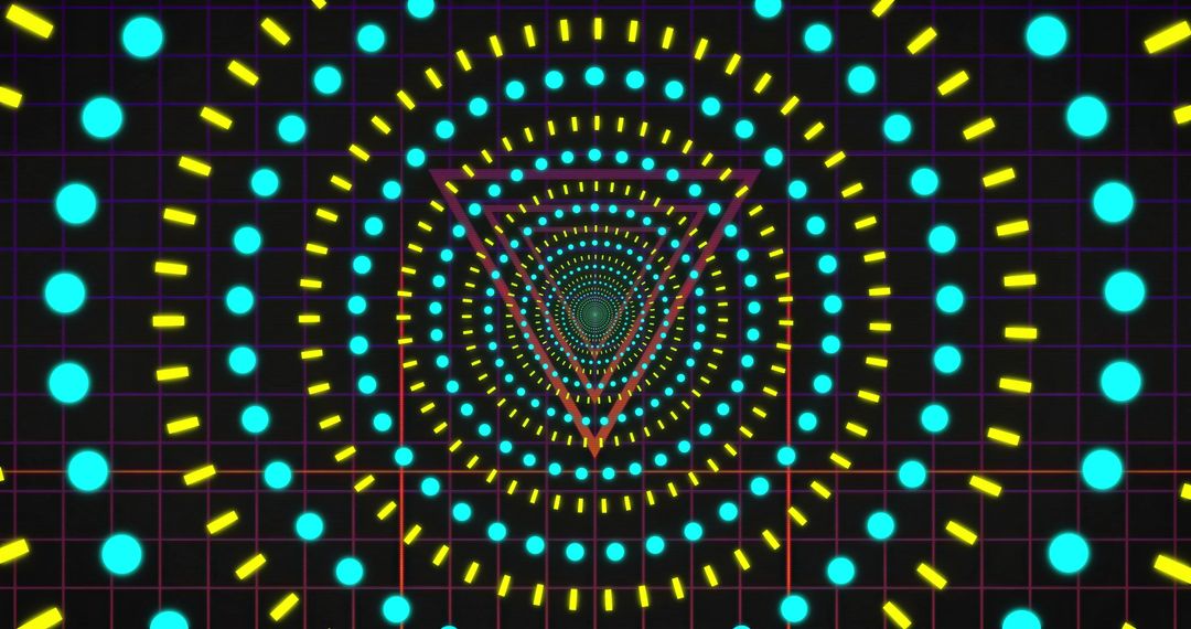 Futuristic Geometric Spiral with Neon Accents