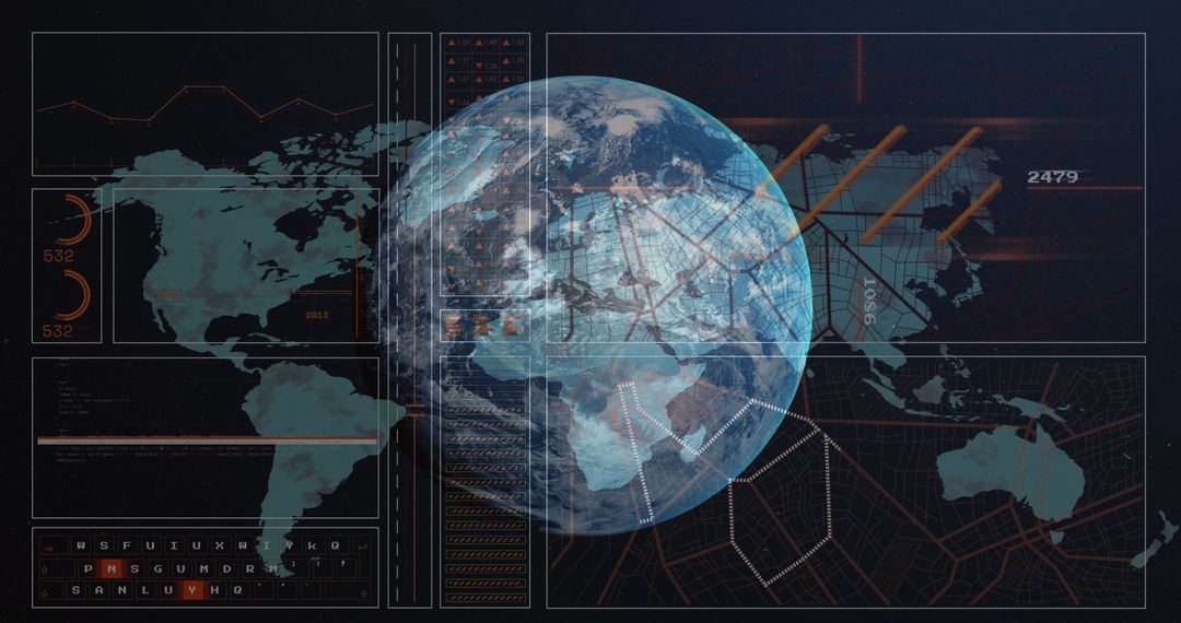Digital Data Interface with Global Earth Visualization