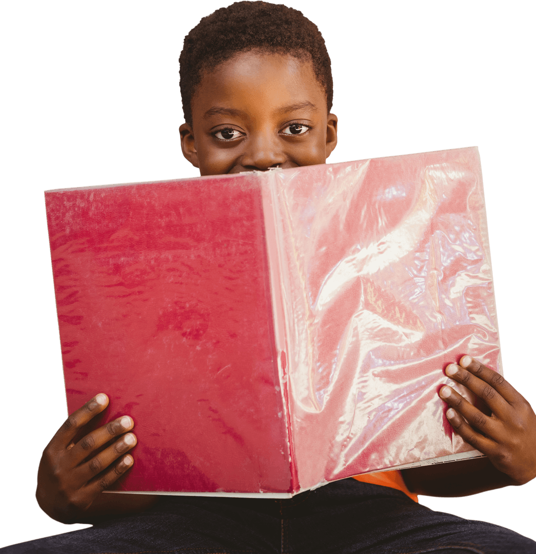 Transparent Book-Reading Delightful Child Indoors