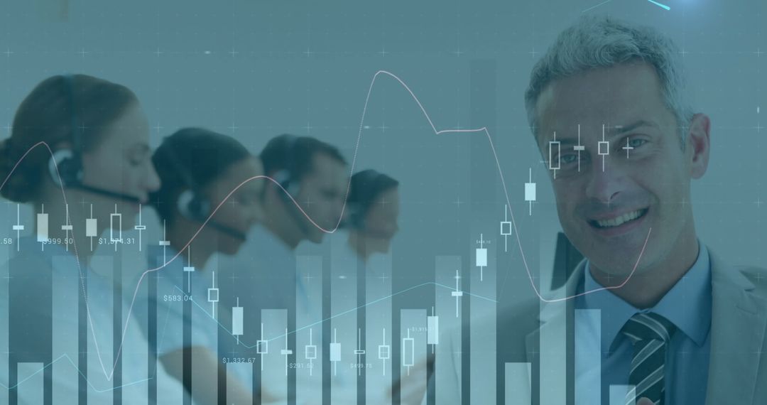 Diverse Team Analyzing Financial Data in Modern Business Environment